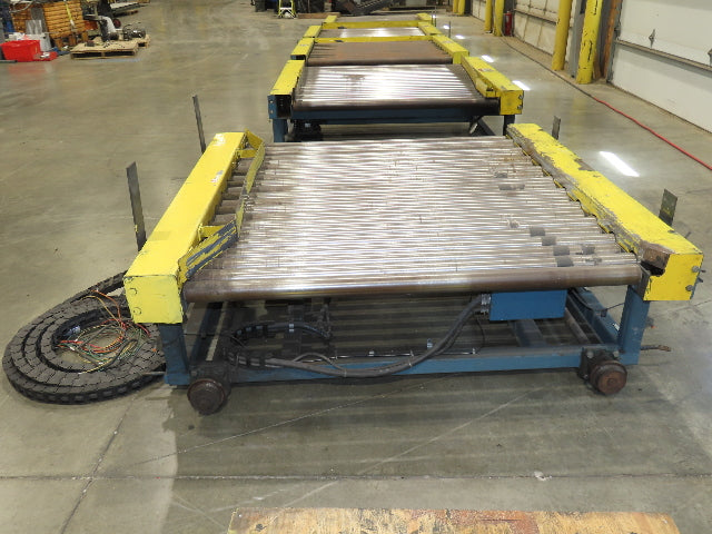 66"x 25' Chain Drive Pallet Conveyor 2.5" Roller 54"BF w/Shuttle Track Section
