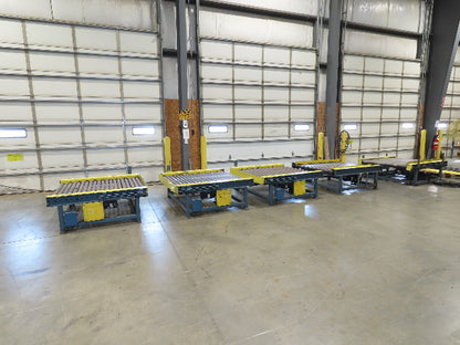 66"x 25' Chain Drive Pallet Conveyor 2.5" Roller 54"BF w/Shuttle Track Section