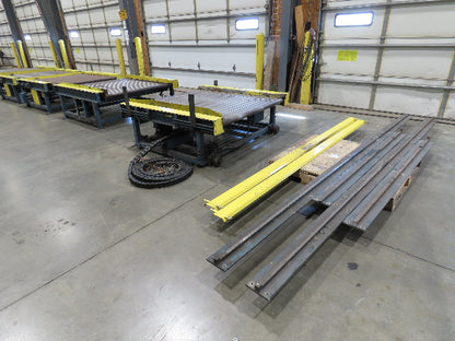 66"x 25' Chain Drive Pallet Conveyor 2.5" Roller 54"BF w/Shuttle Track Section