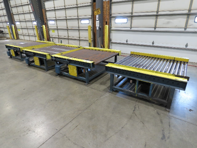 66"x 25' Chain Drive Pallet Conveyor 2.5" Roller 54"BF w/Shuttle Track Section