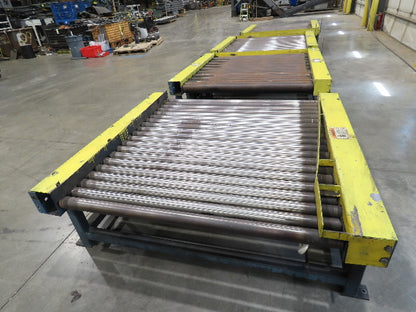 66"x 25' Chain Drive Pallet Conveyor 2.5" Roller 54"BF w/Shuttle Track Section