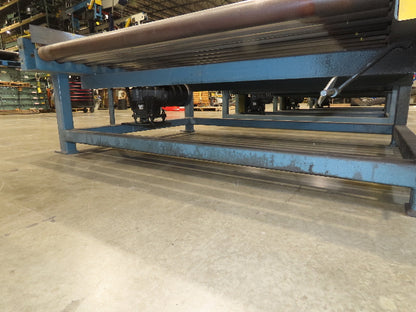 66"x 25' Chain Drive Pallet Conveyor 2.5" Roller 54"BF w/Shuttle Track Section