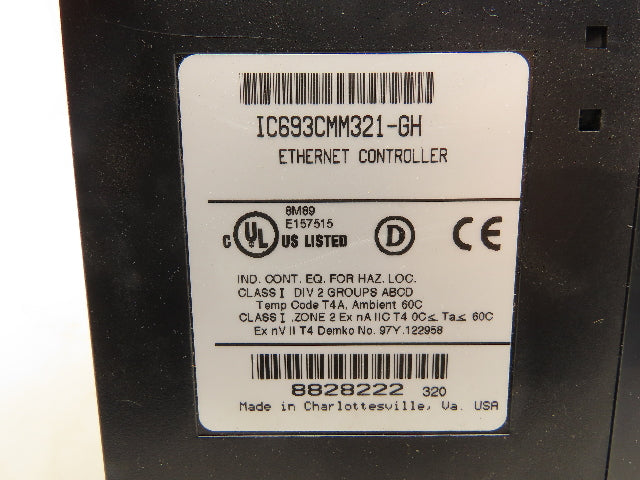GE Fanuc IC693CMM321-GH PLC Ethernet Controller Module CMM321 Interface