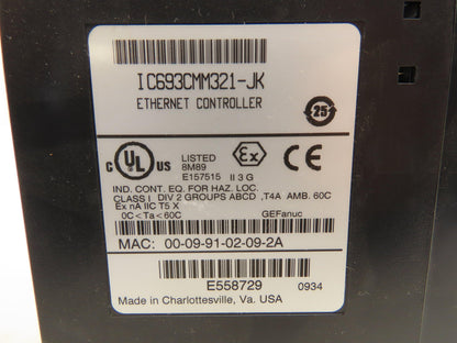 GE Fanuc IC693CMM321-JK PLC Ethernet Controller Module CMM321 Interface