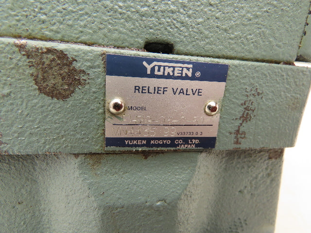 Yuken EHBG-06-C-50 Proportional Electro-Hydraulic Relief Valve EHDG-01V-C-1
