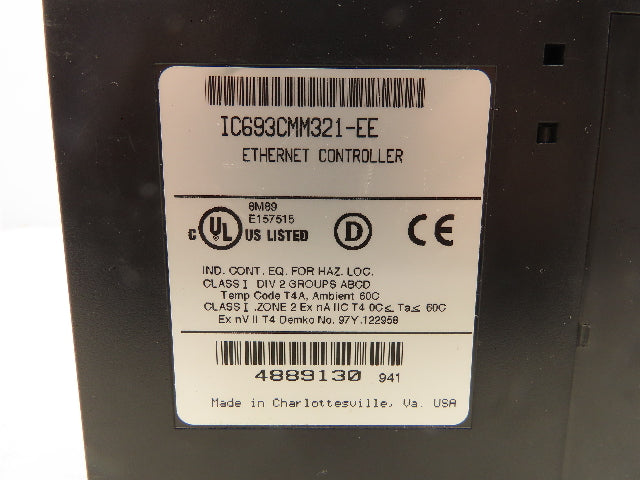 GE Fanuc IC693CMM321-EE Ethernet Controller PLC Module CMM321 Interface