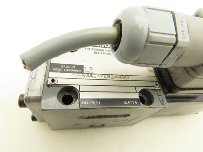 Rexroth 4WE6LB51/AG24NZ4V Directional Control 4/2 Solenoid Valve 24VDC