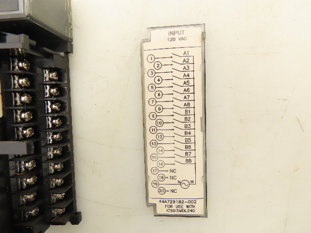 GE Fanuc IC693MDL240C PLC Input Module 120VAC 16pt Lot of 7