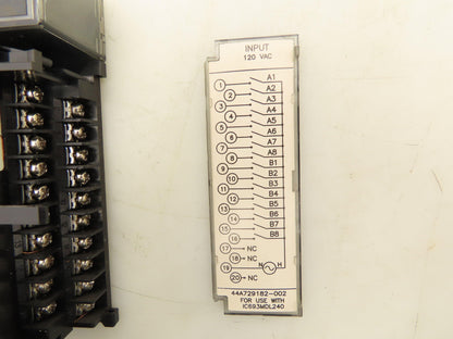 GE Fanuc IC693MDL240C PLC Input Module 120VAC 16pt Lot of 7