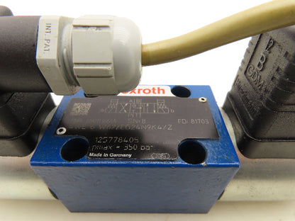 Rexroth 4WE 6 W62/EG24N9K4/Z Directional Control Solenoid Valve 24V 4/3 D03 NG6