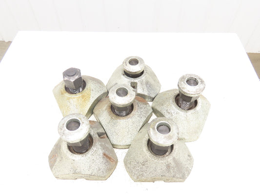 CNC Lathe Machine Leveling Feet M55x2.0 S Bolt 6"-8" Adj Height  Set of 6