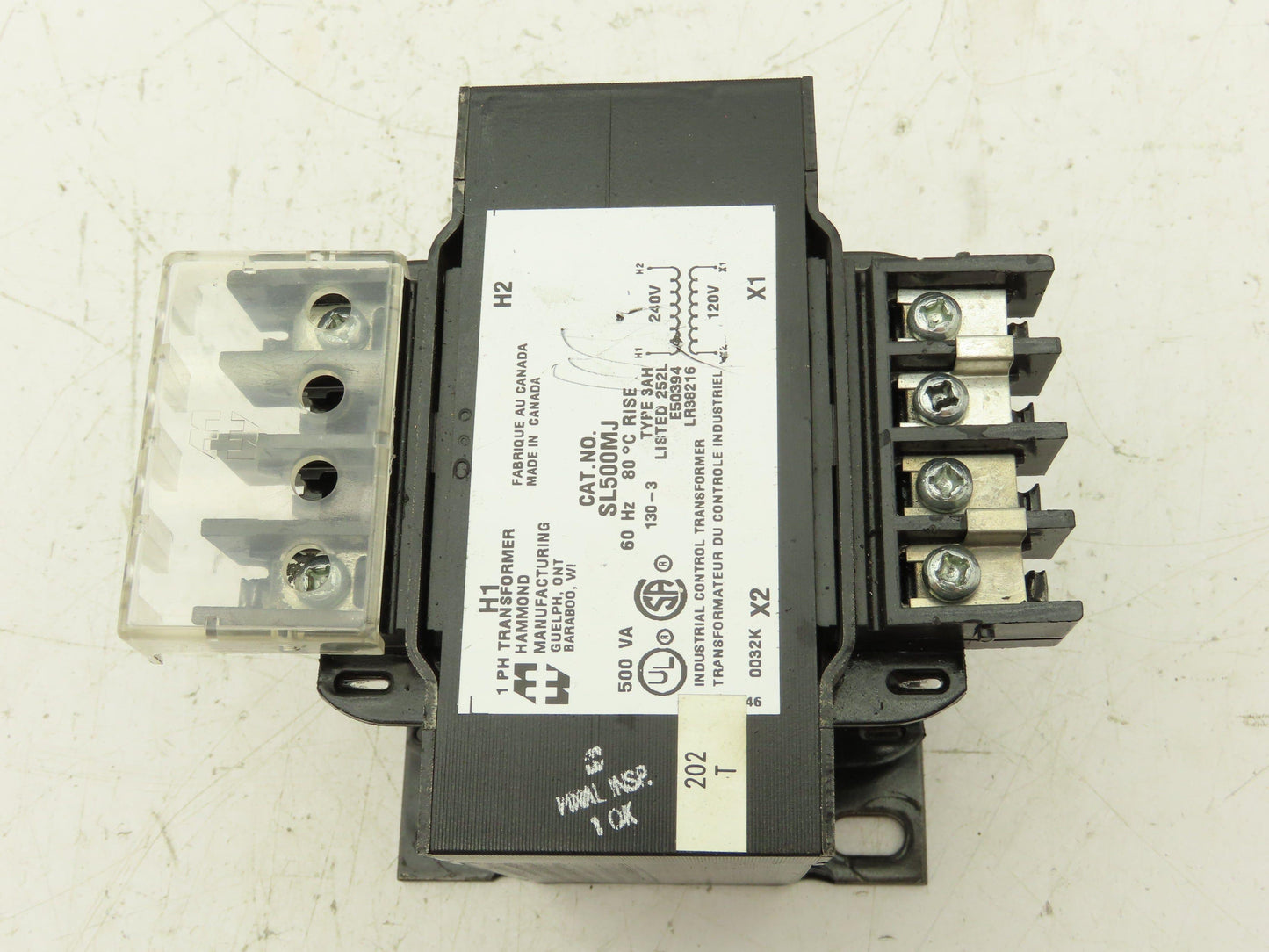 Hammond Manufacturing SL500MJ Industrial Control Transformer 500VA 1PH 120/240V