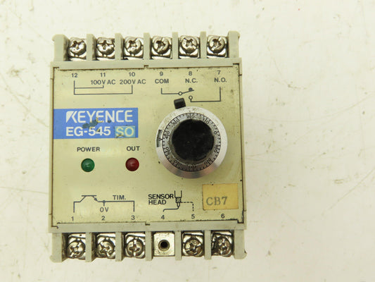 Keyence EG-545 PLC Amplifier Unit 10-Turn Potentiometer
