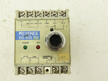 Keyence EG-545 PLC Amplifier Unit 10-Turn Potentiometer
