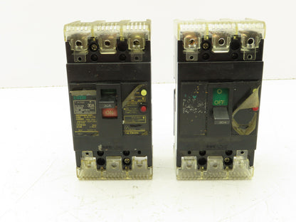 Fuji Electric EG33B Circuit Breaker 30A 3 Pole 100-200-415V Lot of 2