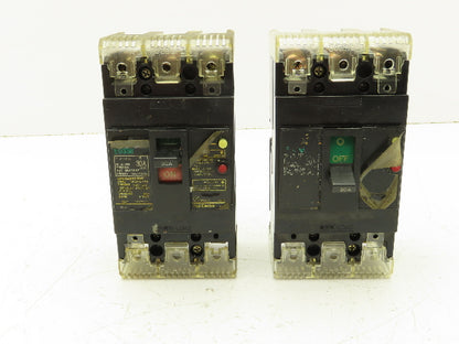 Fuji Electric EG33B Circuit Breaker 30A 3 Pole 100-200-415V Lot of 2