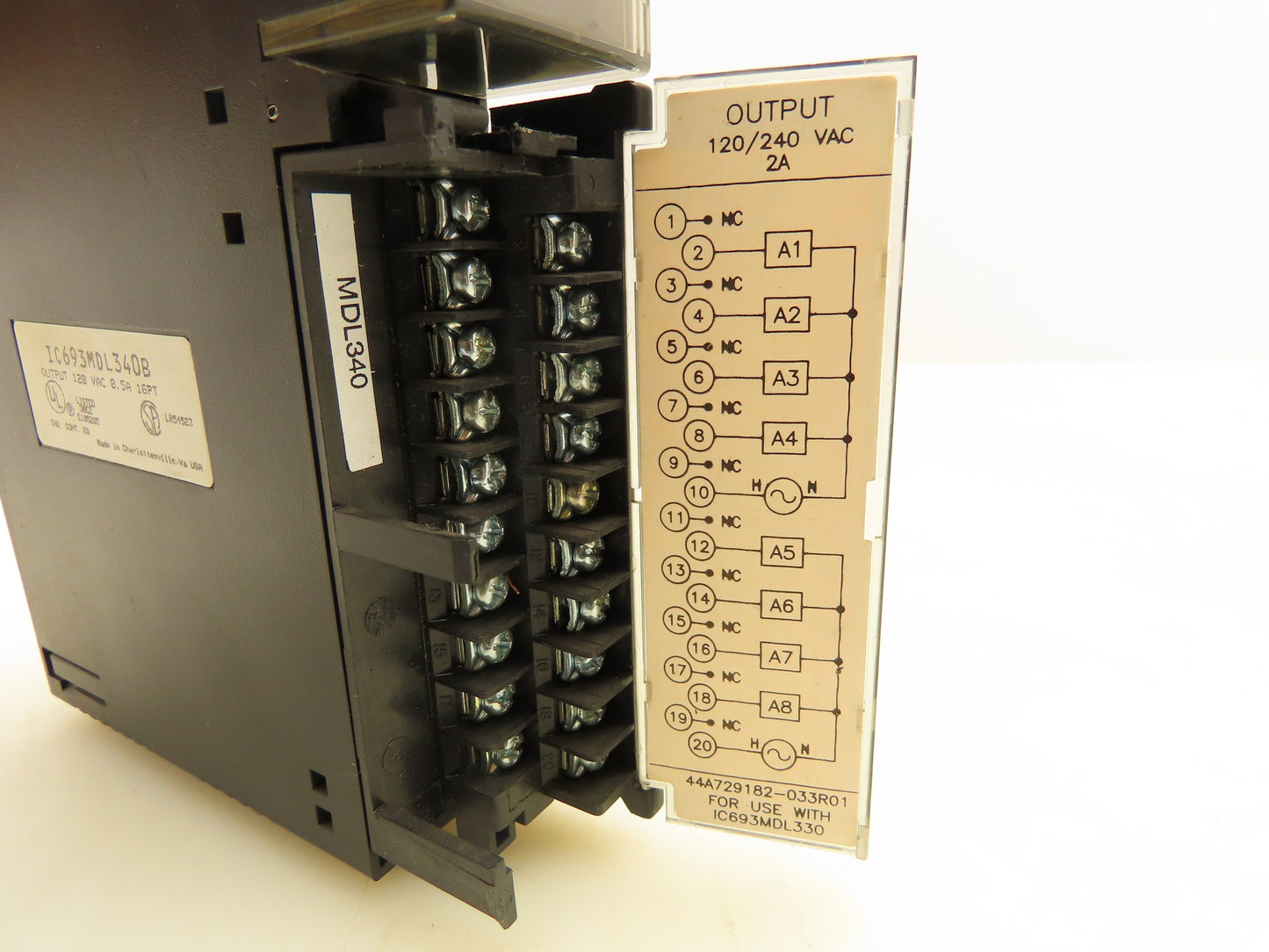 GE Fanuc IC693MDL340B PLC Output Module16Pt 120V 0.5A