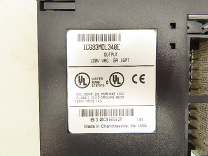 GE Fanuc IC693MDL340E PLC Output Module 120V 16Pt