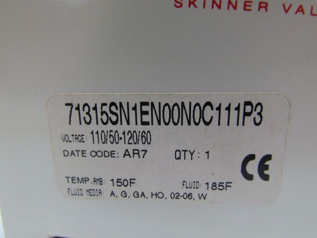 Honeywell Skinner Valve 71315SN1EN00N0C111P3 120V 1/8" NPT Solenoid Valve