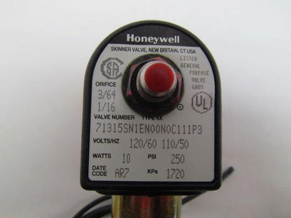 Honeywell Skinner Valve 71315SN1EN00N0C111P3 120V 1/8" NPT Solenoid Valve