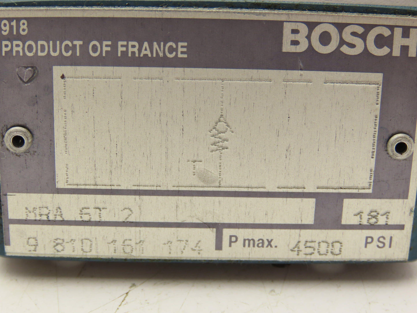 Bosch MRA 6T 2 Check Valve Sandwich Plate NG6 D03 9810161174