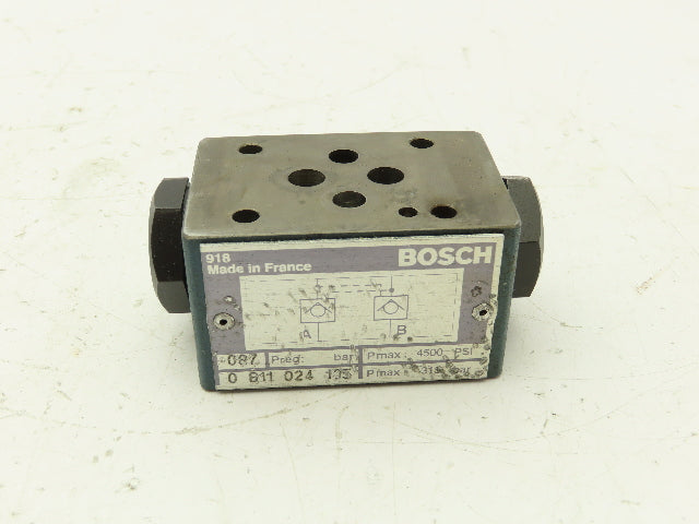 Bosch 0 811 024 105 Check Valve Sandwich Plate NG6 D03