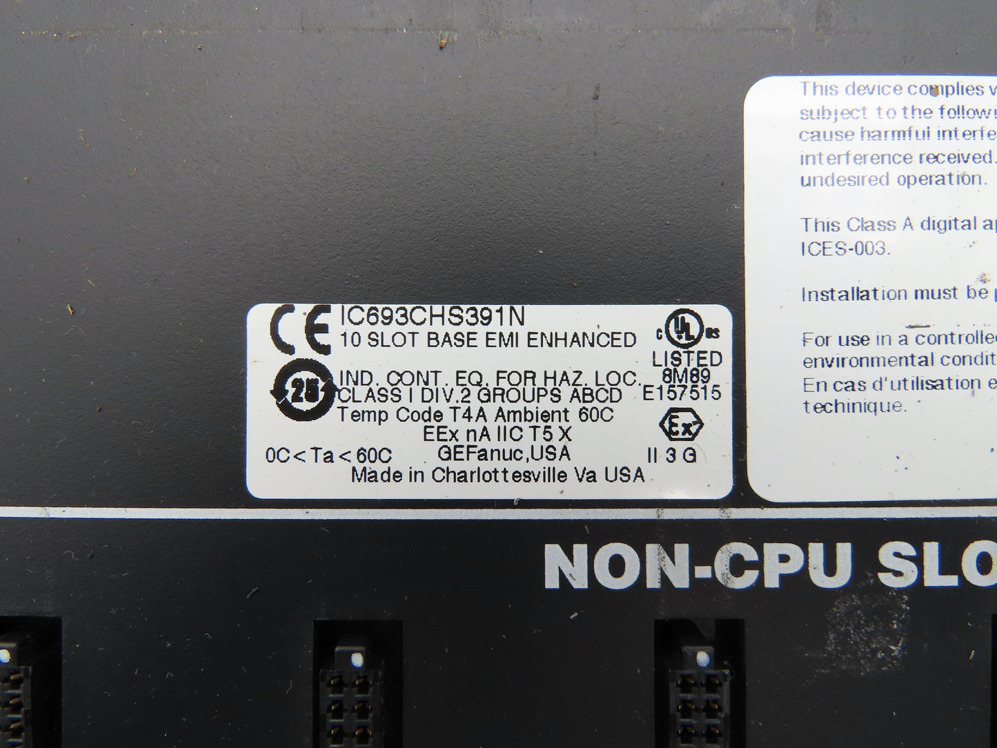 GE Fanuc IC693CHS391 PLC 10 Slot Rack Base Unit CPU I/O Lot of 10