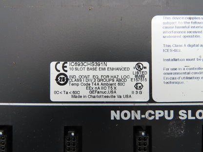 GE Fanuc IC693CHS391 PLC 10 Slot Rack Base Unit CPU I/O Lot of 10