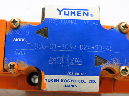 Yuken T-DSG-01-3C39-D24-50245 Directional Control Solenoid Valve 24V 4/3 NG6 D03