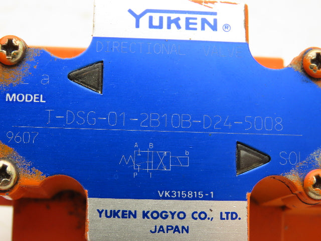 Yuken T-DSG-01-2B10B-D24-5008 Directional Control Solenoid Valve 24V 4/2 NG6 D03