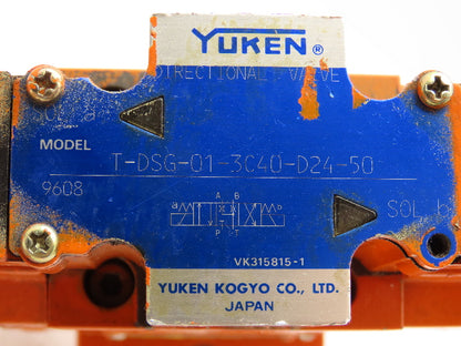 Yuken T-DSG-01-3C40-D24-50 Flow Control Modular Directional Solenoid Valve Stack