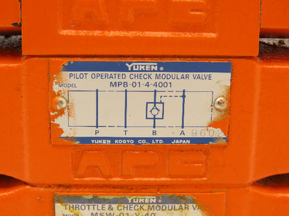 Yuken T-DSG-01-3C40-D24-50 Flow Control Modular Directional Solenoid Valve Stack