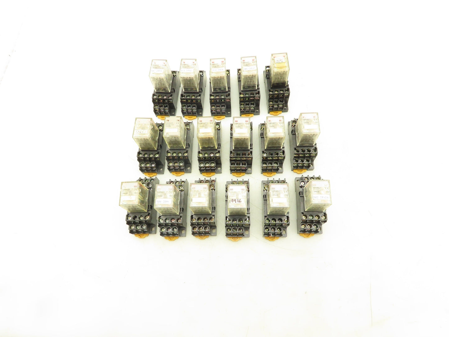 Omron MY4N-D2 Socket Relay 4PDT 5A 24VDC w/Base  Lot of 17