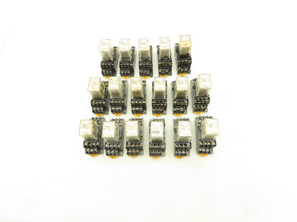 Omron MY4N-D2 Socket Relay 4PDT 5A 24VDC w/Base  Lot of 17