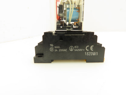 Omron MY4N-D2 Socket Relay 4PDT 5A 24VDC w/Base  Lot of 17