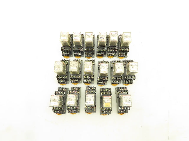 Omron MY4N-D2 Socket Relay 4PDT 5A 24VDC w/Base  Lot of 17