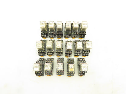 Omron MY4N-D2 Socket Relay 4PDT 5A 24VDC w/Base  Lot of 17