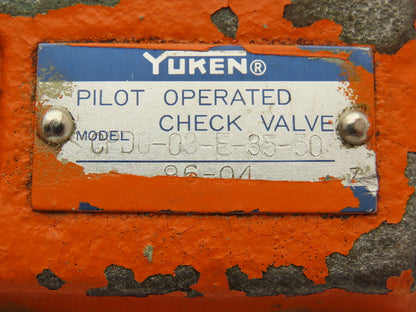 Yuken CPDG-03-E-35-50 Pilot Operated Check Valve