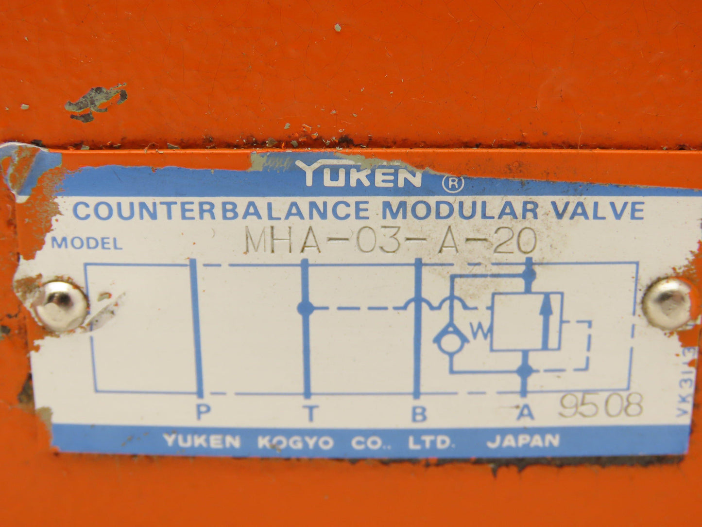Yuken MHA-03-A-20 Flow Control Counterbalance Modular Valve D05