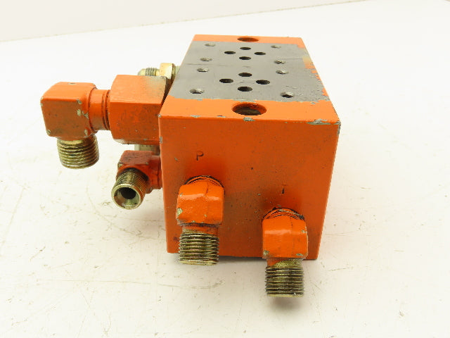 Yuken MMC-01-2-40 Hydraulic Modular Valve Base Plate 2-Station D03 Manifold