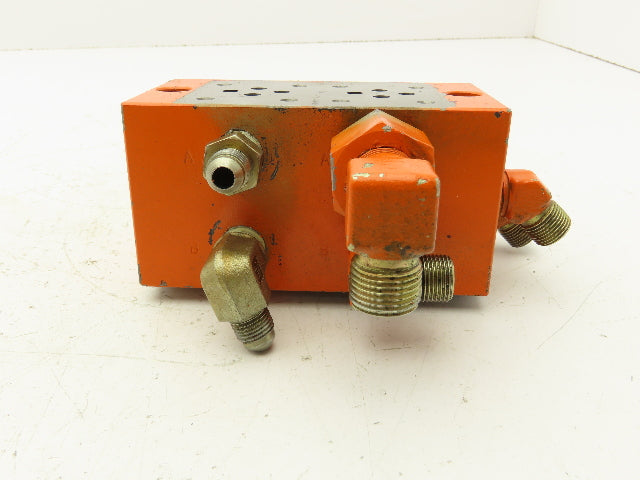 Yuken MMC-01-2-40 Hydraulic Modular Valve Base Plate 2-Station D03 Manifold