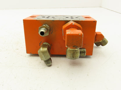 Yuken MMC-01-2-40 Hydraulic Modular Valve Base Plate 2-Station D03 Manifold