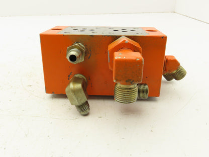 Yuken MMC-01-2-40 Hydraulic Modular Valve Base Plate 2-Station D03 Manifold