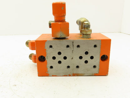 Yuken MMC-01-2-40 Hydraulic Modular Valve Base Plate 2-Station D03 Manifold