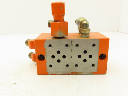 Yuken MMC-01-2-40 Hydraulic Modular Valve Base Plate 2-Station D03 Manifold