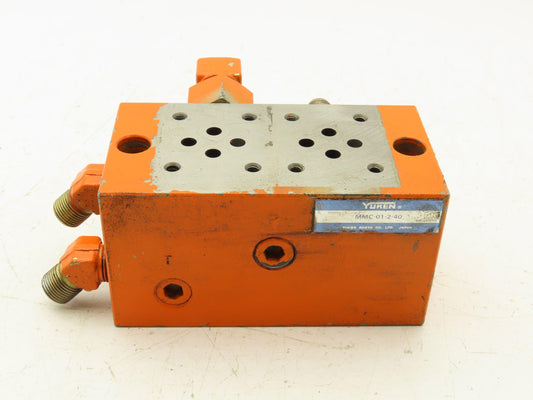 Yuken MMC-01-2-40 Hydraulic Modular Valve Base Plate 2-Station D03 Manifold