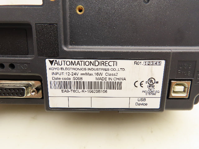 Automation Direct EA9-T6CL-R+15620B106 HMI Touchscreen Operator Control Panel