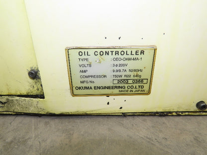 Okuma OEO-OKM-MA-1 Oil Controller Chiller Unit 750W Compressor Bad Radiator