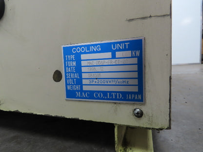 Mac MAC-110SP-FR-OT-2C Okuma Oil Chiller Cooler Unit 1.1kw 200V 3Ph 15g Tank