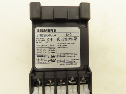 Siemens 3TH2280-0BB4 Contactor Relay 24v Coil 10A 240V